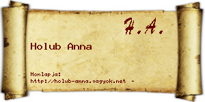 Holub Anna névjegykártya